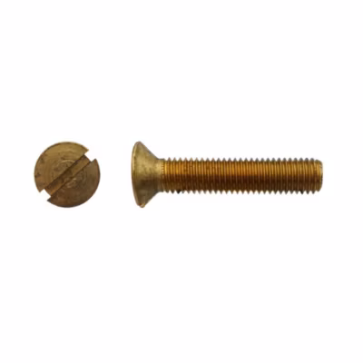 100 Vis Métaux Tête Fraisée Fendue 6 x 60 mm – DIN 963 – Laiton – D-Work