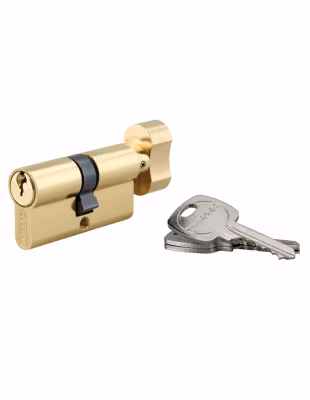 Cylindre de serrure à bouton, 30Bx30mm, anti-arrachement, laiton, 3 clés – THIRARD