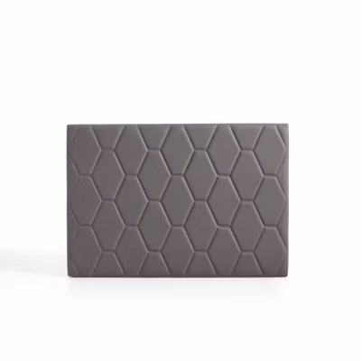 Tête de lit Agata en similicuir gris pour lit 80 115x115x8. ECCOX