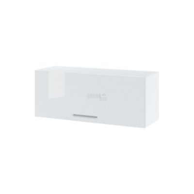 Cuisineandcie – Meuble haut SLIM de cuisine Bellissi Blanc Brillant 1 porte relevable L 90 cm