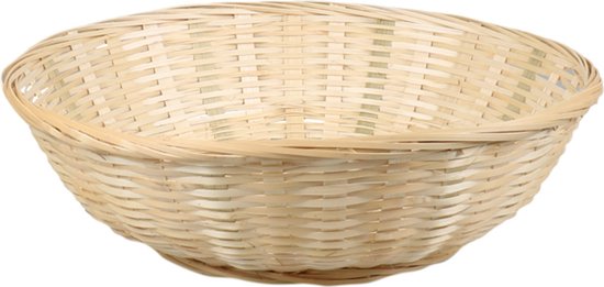Corbeille à fruits/corbeille à fruits ronde – bois de bambou – D35 cm – corbeille en rotin/osier