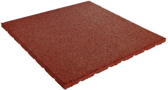 Dalle de Caoutchouc 20 mm – 50 x 50 cm – Rouge