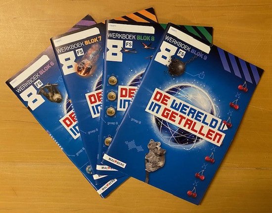 De wereld in Getallen versie 5 Set Werkboeken Blok 6 t/m 9 groep 8 FS