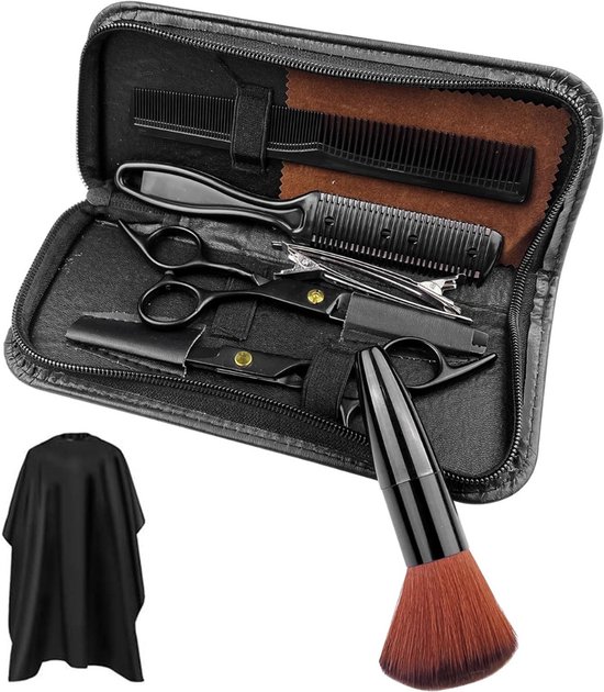 DailySupplies® Kit de coiffure – Tondeuse à cheveux pour homme – Ciseaux de coiffure – Ciseaux à effiler – Ciseaux de coiffure
