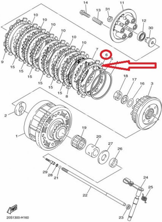 Disque garni d’embrayage pour moto Yamaha 750 XJ Maxim 4H7-16321-02-00 Neuf