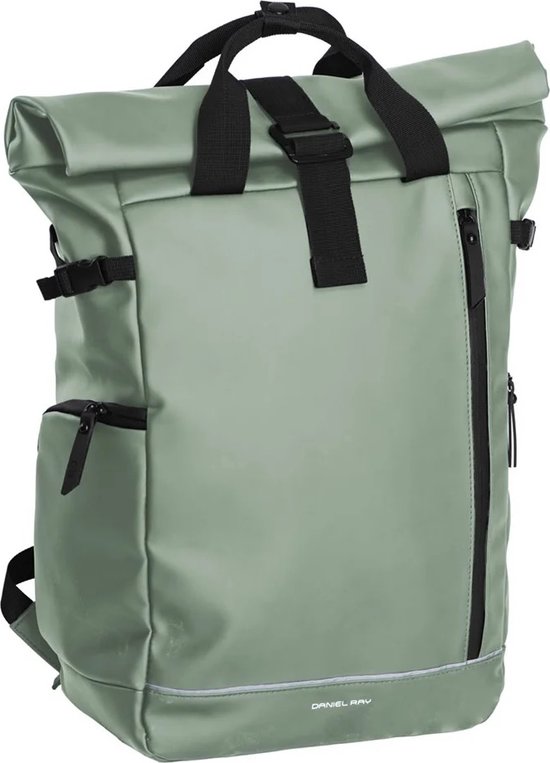 Daniel Ray Central Rolltop Sac à dos pour ordinateur portable imperméable XL – Vieux vert