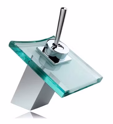 Robinet Mitigeur LED Bec Cascade au design luxueux pour vasque
