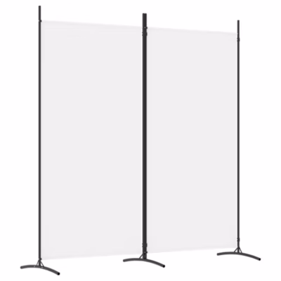 Cloison de séparation 2 panneaux Blanc 175×180 cm Tissu vidaXL