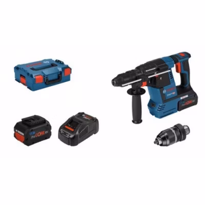 Perforateur sans-fil – BOSCH PROFESSIONAL – GBH 18V-26F – 2,6 J – 2 batteries ProCore 5,5Ah – KickBack Control
