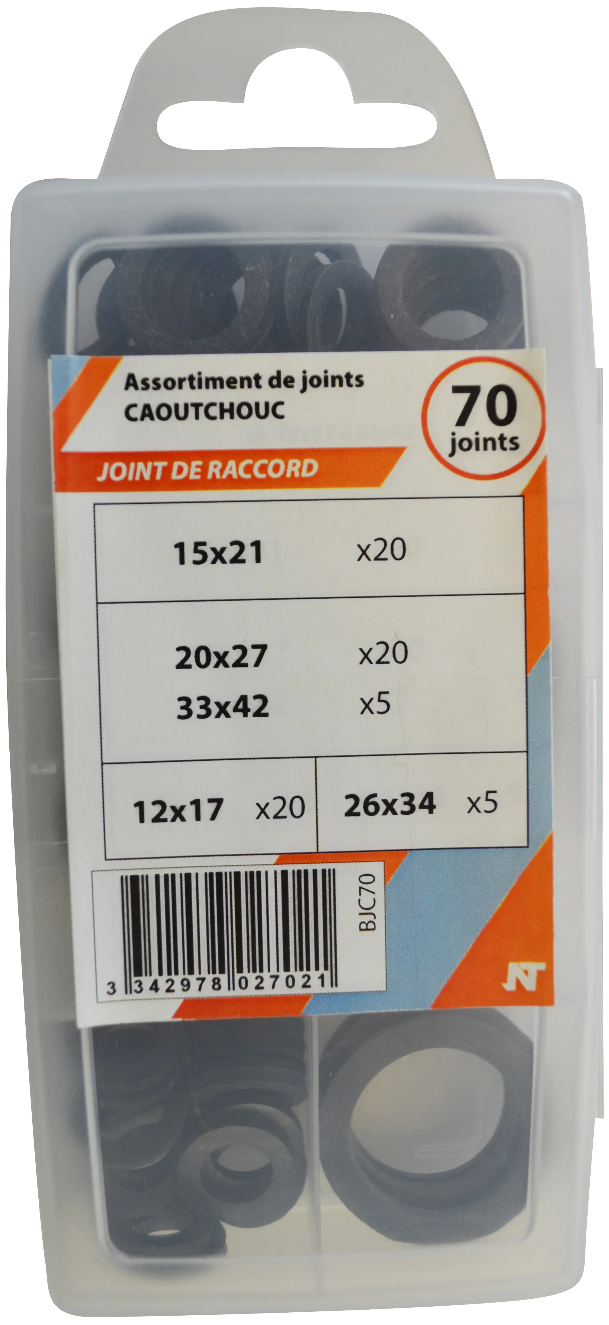 Coffret de 70 joints caoutchouc