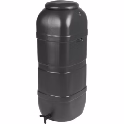 Recuperateur d&rsquo;eau de pluie STRATA 100L Slimline Noir vertical 36x32x96cm