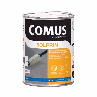solprim 3L – Primaire d&rsquo;accrochage pour peinture monocomposante en phase aqueuse & solvant – COMUS