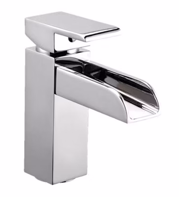 Robinet de salle de bain Bec cascade mitigeur lavabo chromé design