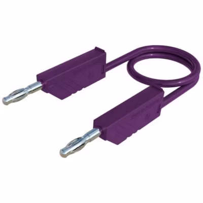 Hirschmann MLN 25/2,5 VI Cordon de mesure violet 0,25 m – Banane 4 mm empilable