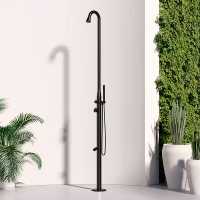 Douche noire en acier inox 316L 228e8239 cm eau chaude et froide