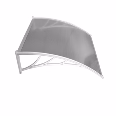 Auvent porte d&rsquo;entrée Bertille Blanc, L.- 120 cm, Profondeur totale – 100 cm