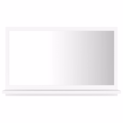 Miroir de salle de bain, Miroir Mural Blanc 60×10,5×37 cm Bois d&rsquo;ingénierie