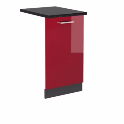 Vicco Façade de lave-vaisselle Rouge brillant 45cm , PT Anthracite