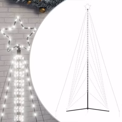 Sapin de Noël à LED 861 LED blanc froid 478 cm vidaXL