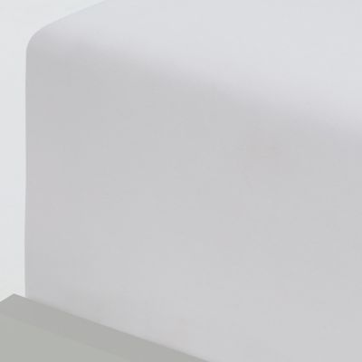 Drap housse en flanelle de coton bonnet 30 cm Blanc 90×190 cm KLAPPEN