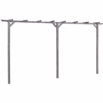 vidaXL Pergola de jardin Gris 400x40x205 cm Bois de pin imprégné