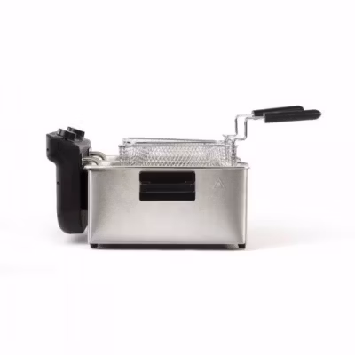 Friteuse Electrique  double LIVOO DOC217 – 2 x 3 L – Inox 3300W – Noir + Gris