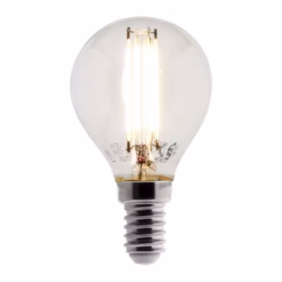 Ampoule déco filament LED sphérique 4W E14 470lm 2700K – Blanc chaud – Zenitech