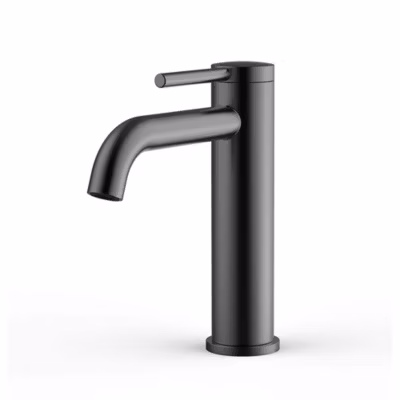 Robinet de lavabo monocommande GUN METAL en finition graphite/anthracite mat en laiton Kibath