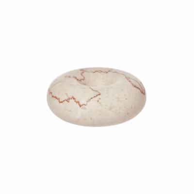 Bougeoir blanc en marbre L10xH4cm