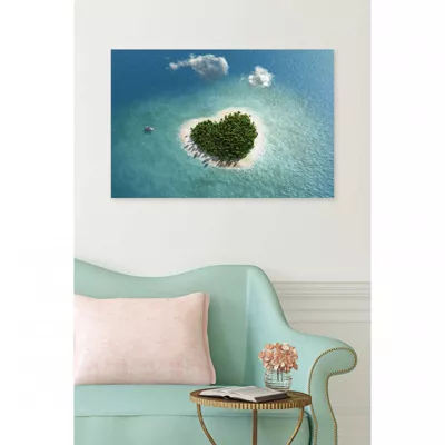 Tableau toile XXL en kit Love Island 90 x 60 cm – Toile textile sans PVC