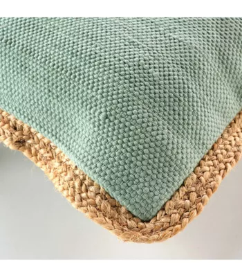 Coussin Déhoussable (45 x 45 cm) Akina Sauge, Coton & Polyester avec – 45x45cm – Vert sauge