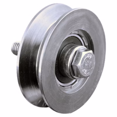 Roue à rainure en V de 120 mm avec 2 roulements à billes