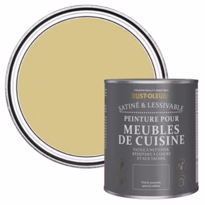 Peinture Verte pour Meubles de Cuisine, Satin – RUST-OLEUM – Wasabi 750ml
