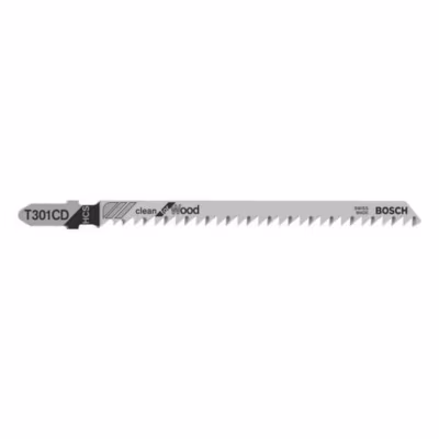 5 lames pour scie sauteuse Clean for Wood T 301 CD – BOSCH – 2608637590