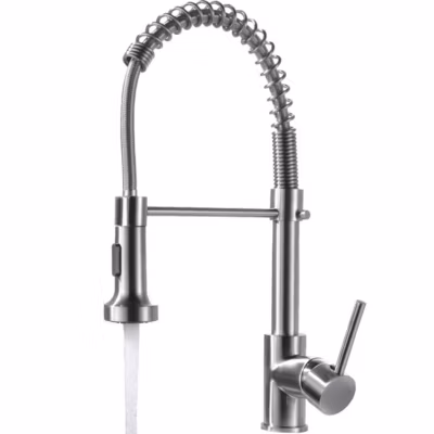 Robinet mitigeur cuisine avec douchette 2 jets LOIRE Chrome Brossé – SANIVERRE