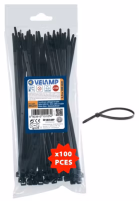 Colliers de fixation en nylon. Noirs.    2,5×100 – 100pces
