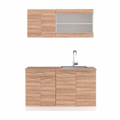 Vicco Cuisine Sonoma/blanc 140cm , PT Chêne