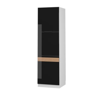 Vicco Meuble pour four Chêne noir brillant 60cm