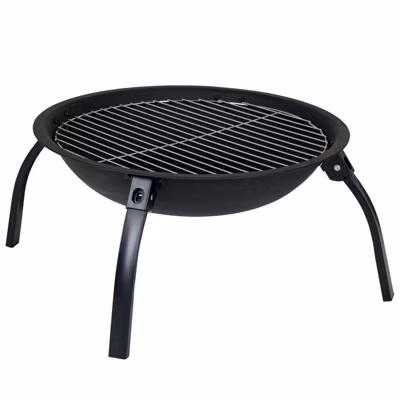 Barbecue charbon horizontal acier noir 55 x 28 cm