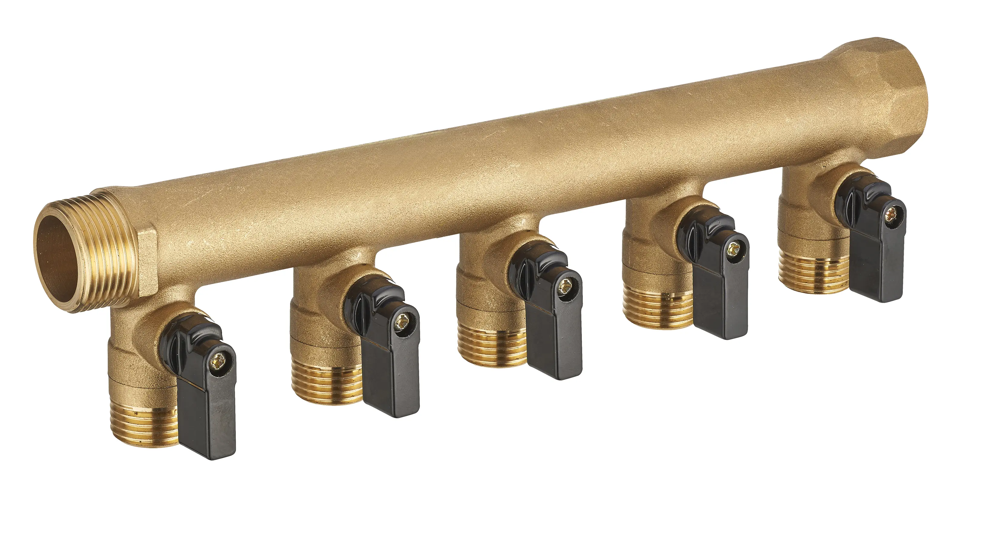 Collecteur monobloc MF3/4' – Départs M1/2' avec vannes – 5 départs