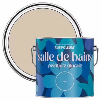 Peinture Marron Résistante à l&rsquo;eau pour Murs de Salle de Bains, Mate – RUST-OLEUM – Caramel 2,5 L
