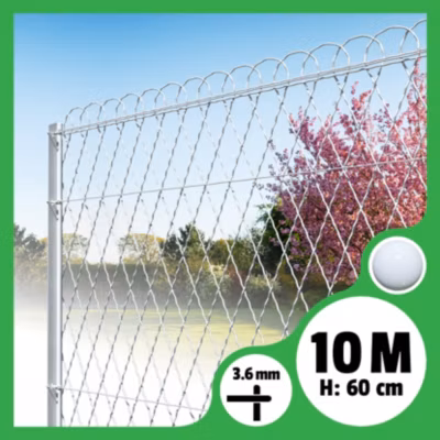 Bordure parisienne ronde longueur 10m – Vert, 60cm, 3.6mm