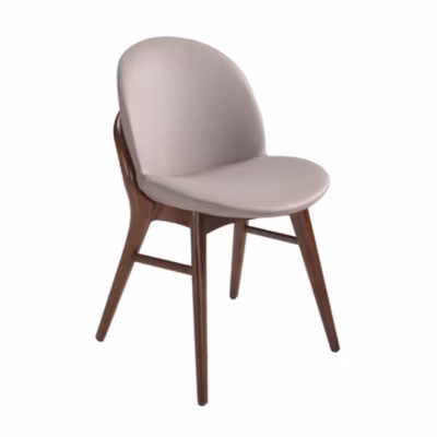 Chaise en similicuir vison fonce 4107 – 47x59x81 cm