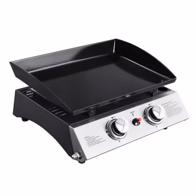 Plancha au gaz MALA – 2 brûleurs 5kW – HAPPY GARDEN