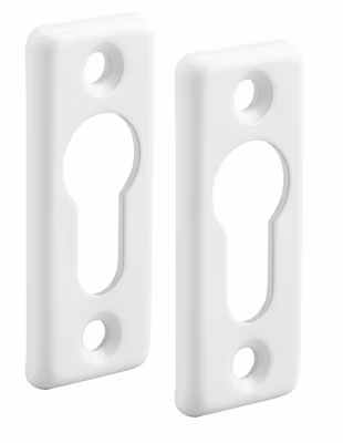 Paire de rosaces rectangulaires pour cylindre profilé, blanc – THIRARD