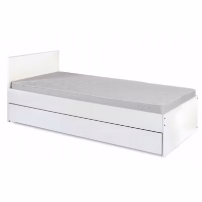 Lit Adolescent Enfant 90×200 Avec Tiroir Blanc