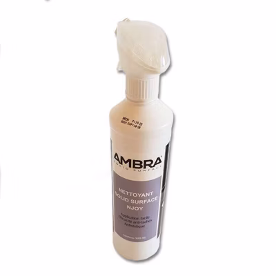 Nettoyant Ambra Solid Surface – Nettoyant spécial Corian et pierre de synthèse – Entretien vasque, lavabo et plans de salle de
