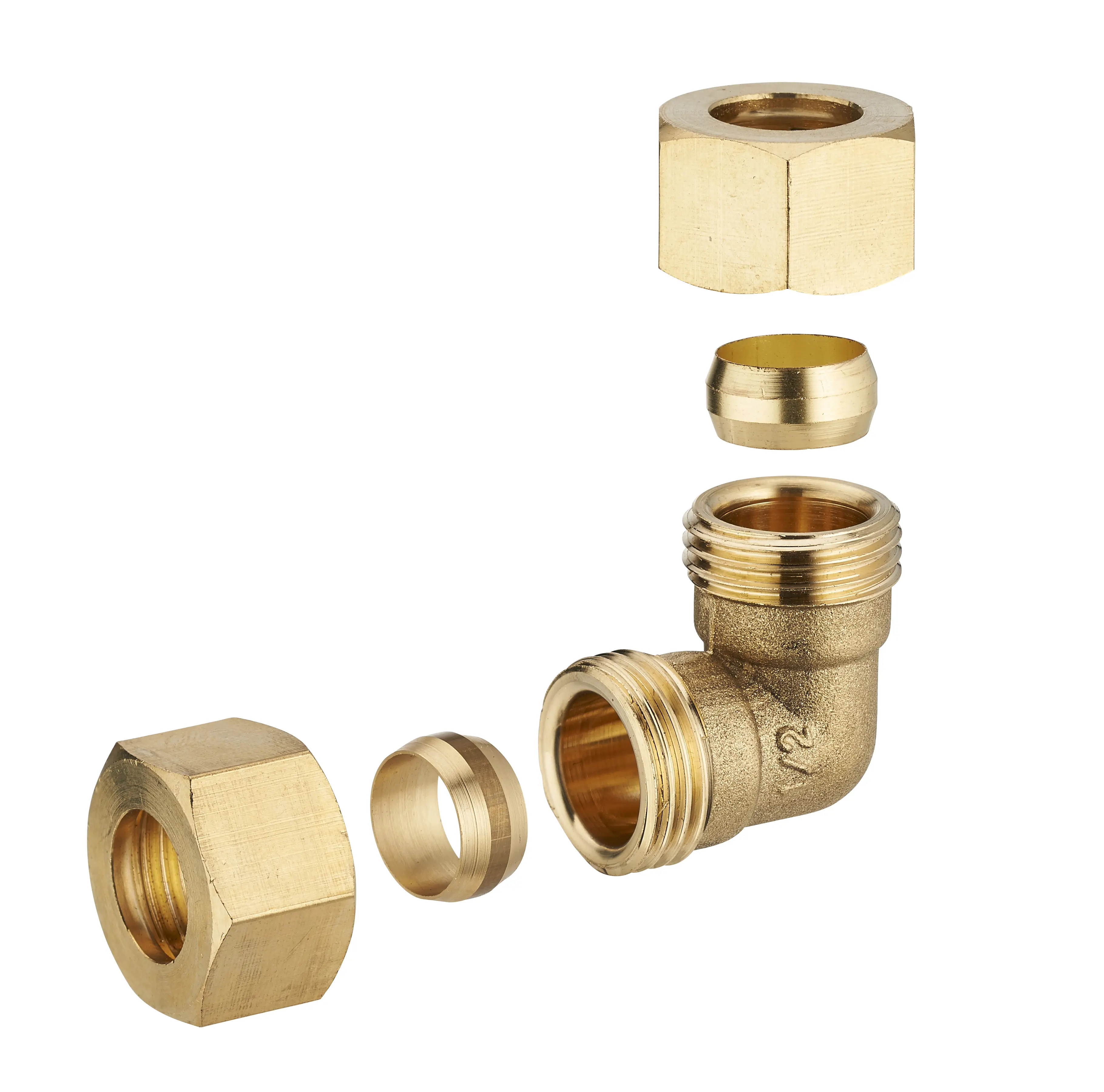 Raccord Coude égal – Bicone – Cuivre – Ø16
