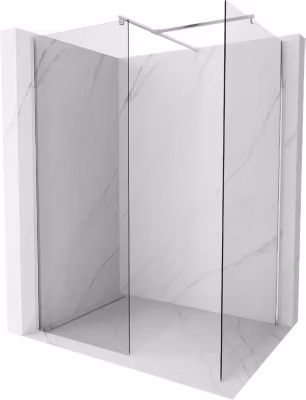 Mexen Kioto paroi de douche Walk-in 110 x 100 cm, transparent, nickel brossé – 800-110-202-97-00-100