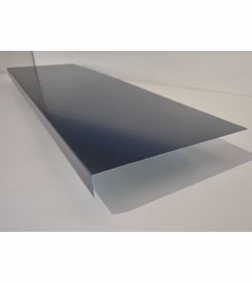 Bande de rive Gris Anthracite, RAL 7016 Sat, épaisseur 1 mm, 1 pli retour 2,5 cm , Largeur  7 cm , Longueur 140 cm